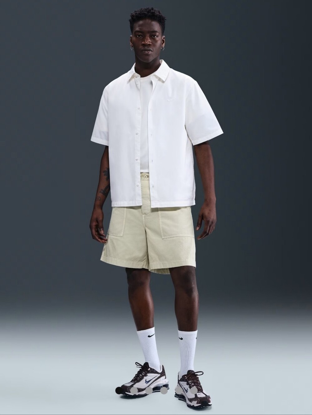 Nike Life Fatigue Shorts Mens 34 Light Khaki 100% Cotton Standard Fit HJ2976-229